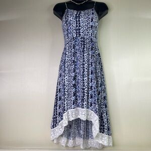 Abercrombie and Fitch Kids Dress Size Medium(12) Blue Floral Print 100% Viscose